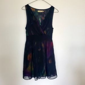 Pins and needles sleeveless, brushstroke dress